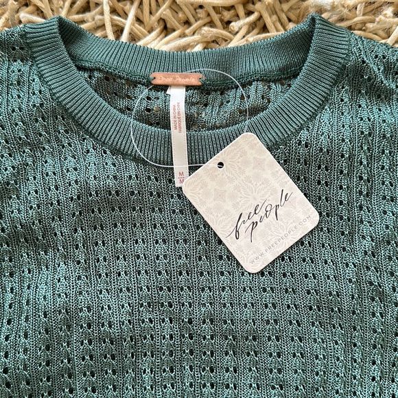 Free People Crewneck Sweater Jaded Size M - Picture 6 of 10